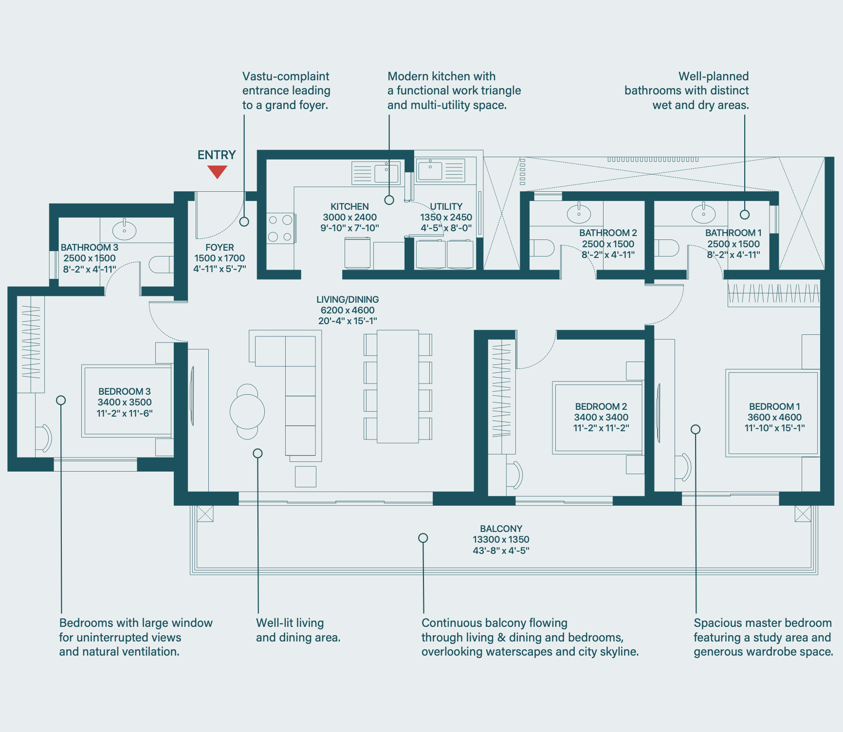 Towers 7 & 8 1982.91 sq. ft.